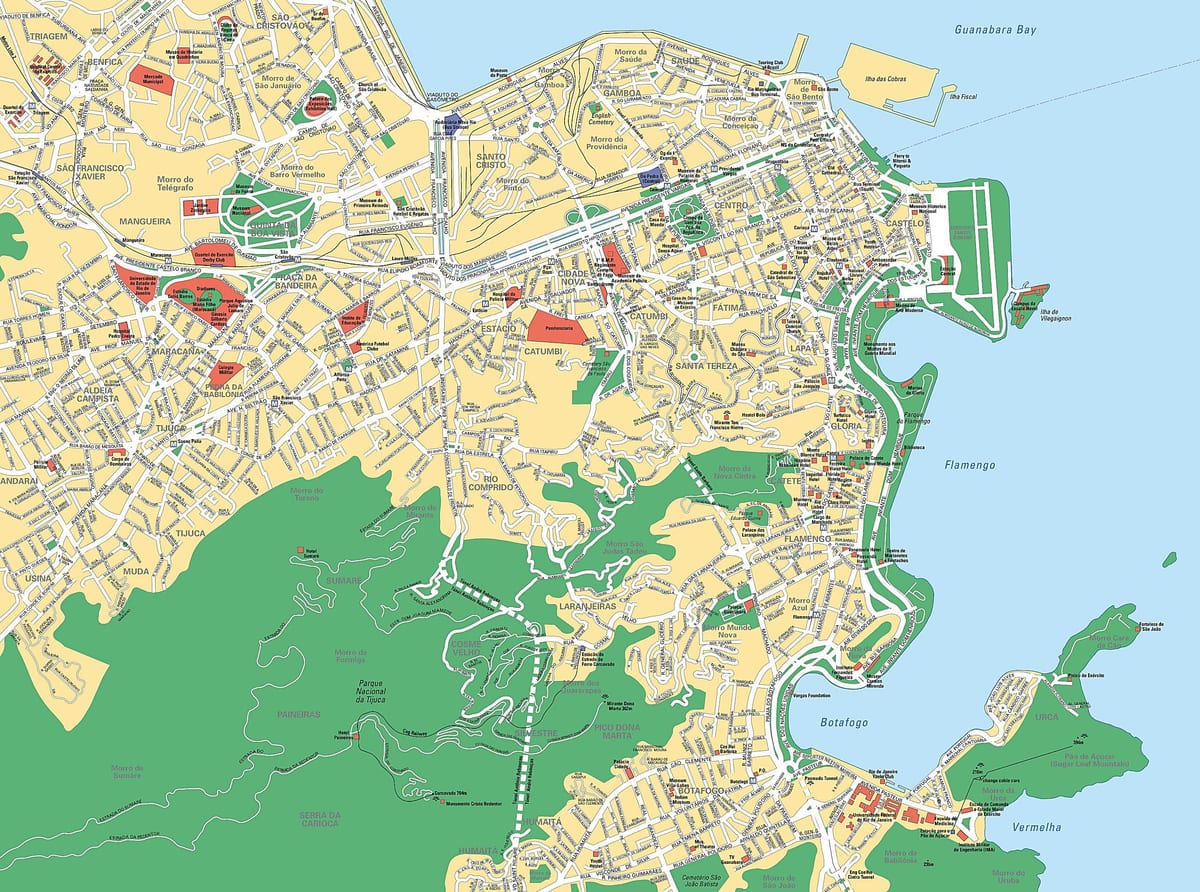 Rio de Janeiro buiten de kaart
