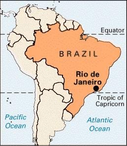 Rio de Janeiro in brazilië kaart