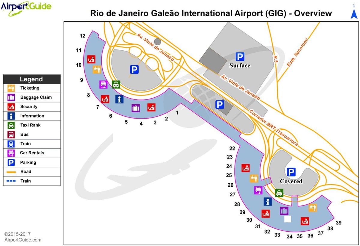 Rio de Janeiro luchthaven kaart