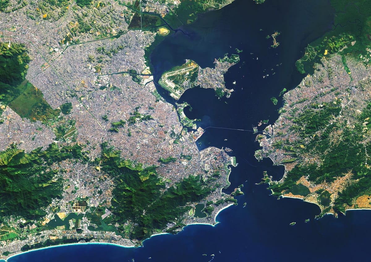 satelliet kaart van Rio de Janeiro