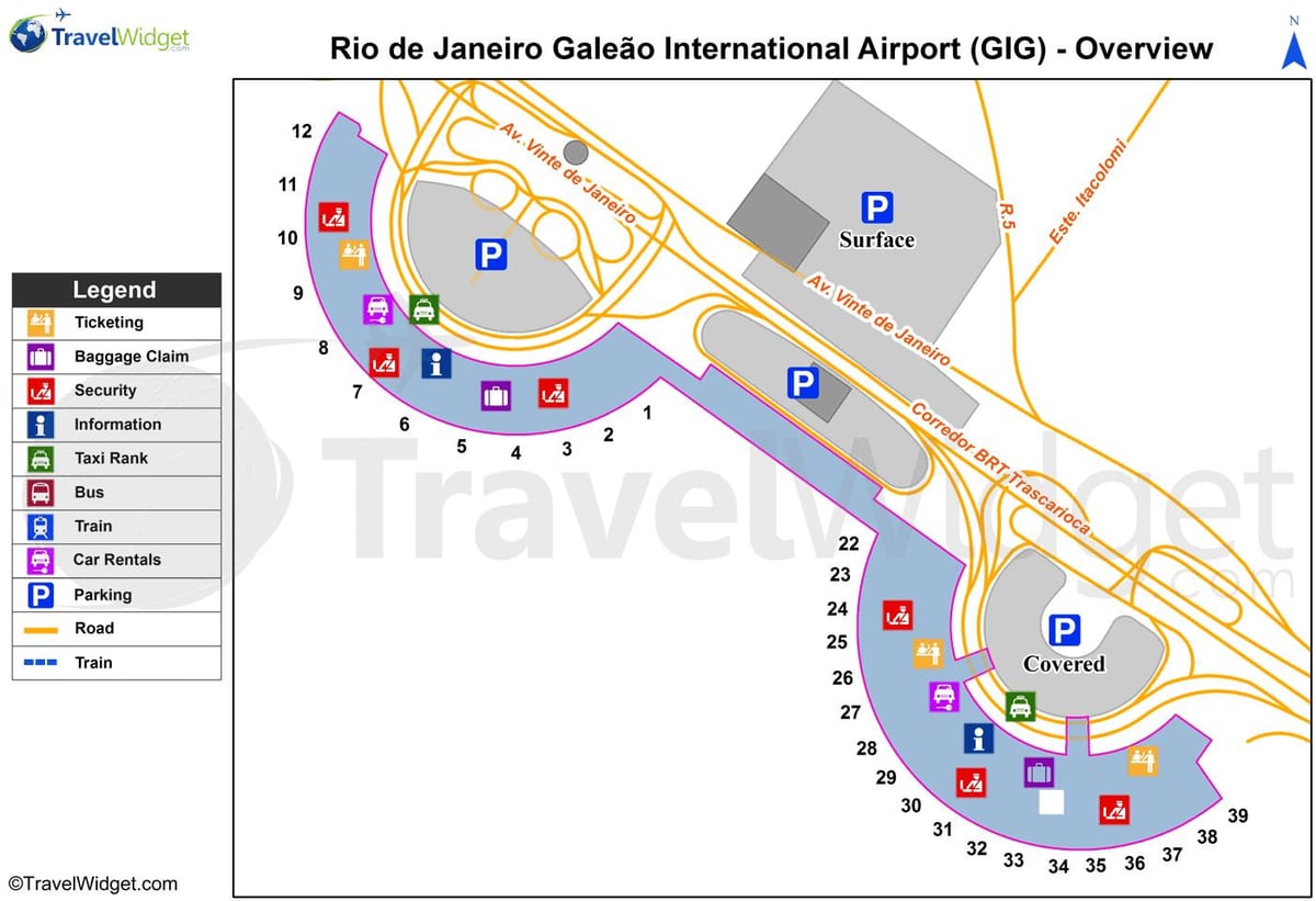 Rio de Janeiro (gig luchthaven kaart