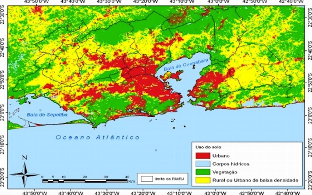 topografische kaart van Rio