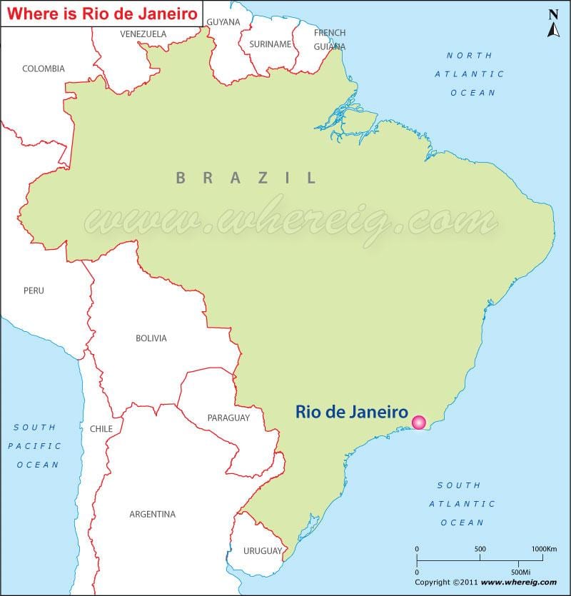 toon Rio de Janeiro op een kaart