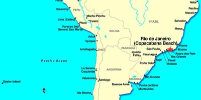 Rio de Janeiro kaart zuid-amerika