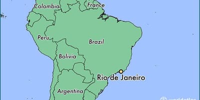 Kaart van Rio de Janeiro brazilië