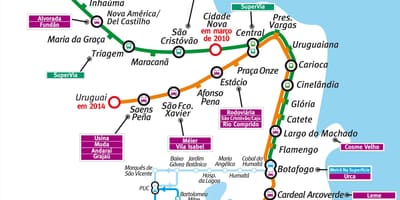 Kaart van metrostation Rio de Janeiro