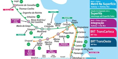 Rio de Janeiro metro kaart