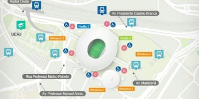 Rio de Janeiro stadion kaart