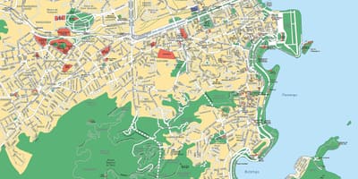 Rio de Janeiro voorstad kaart