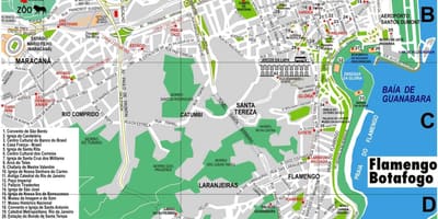 Kaart van Rio walking tour
