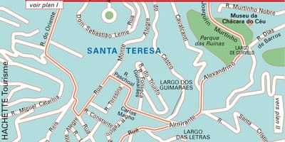 Santa teresa in Rio de Janeiro kaart